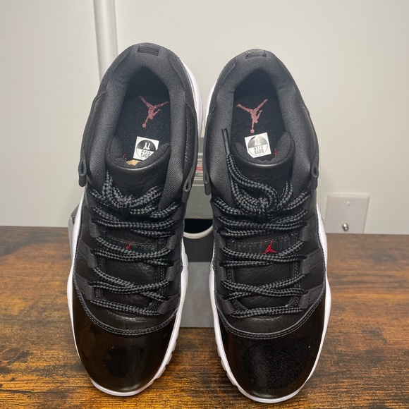 Air Jordan 11 Retro Low Gs Black Gym Red White Sail 528896-001 Size 7y - Picture 3 of 8